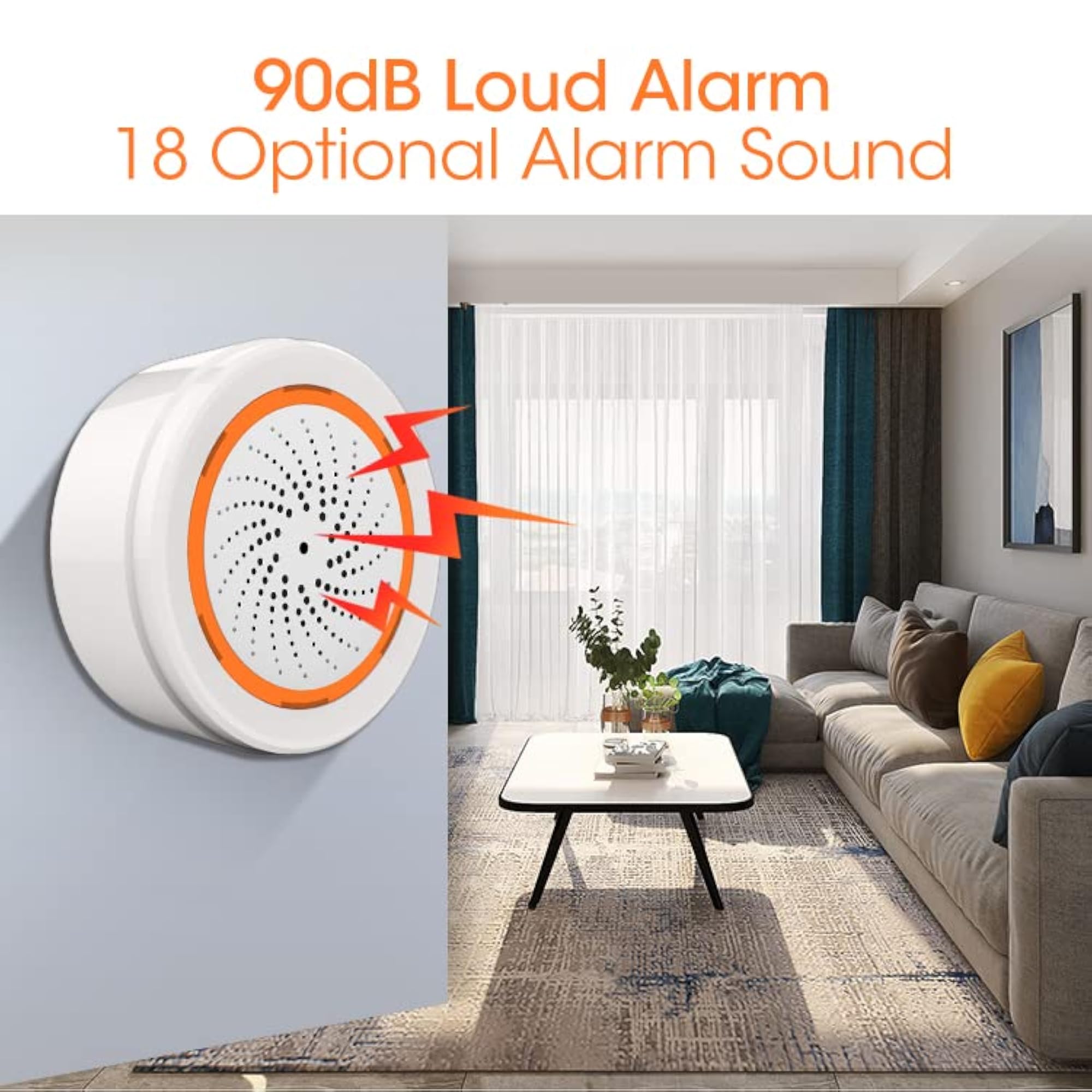 Zigbee Siren Alarm for Home Security with Strobe Alerts